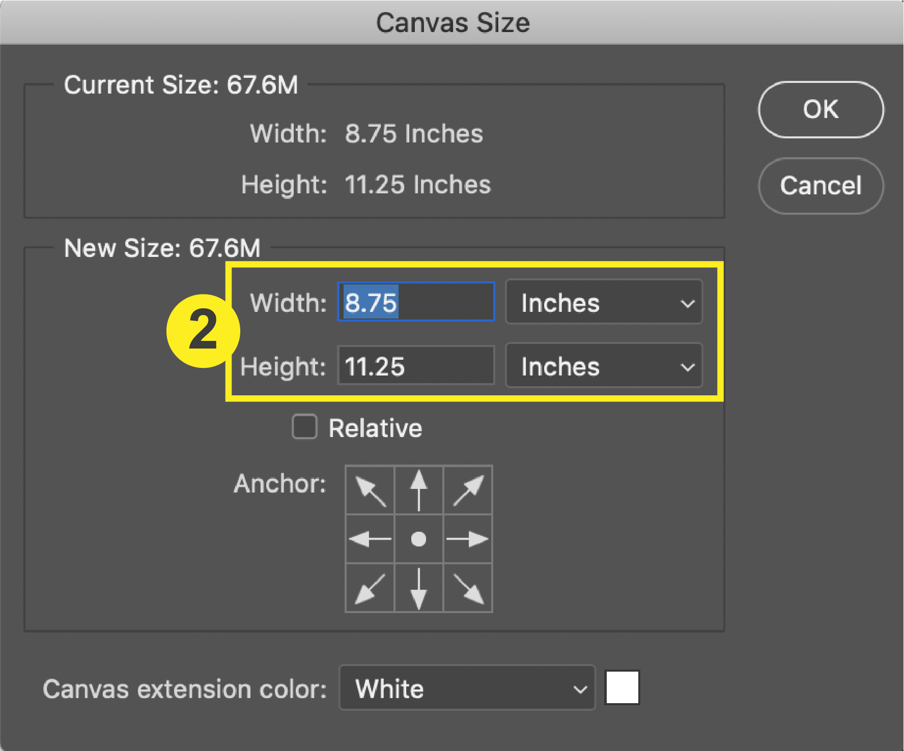 PrintingCenterUsA Size Tutorial Photoshop